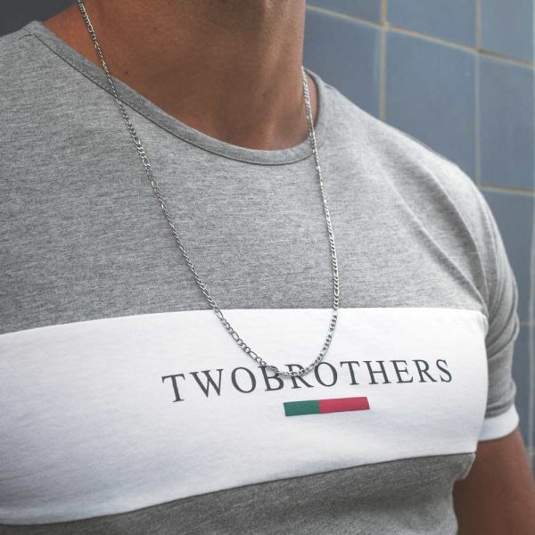 Collar de acero inoxidable para hombre de la marca Twobrothers con mucho estilo - Collar Tenesse - Collar simple de acero inoxidable - Collar de acero