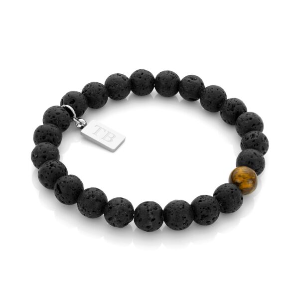 Pulsera Barrow de hombre con piedras naturales de la marca portuguesa Twobrothers.