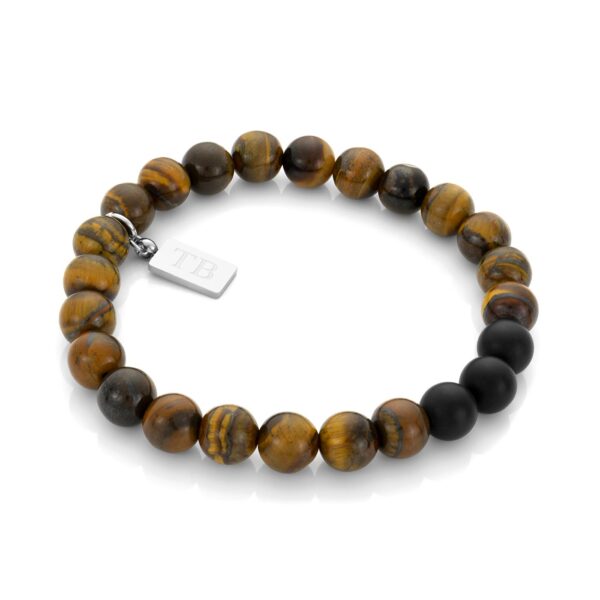 Pulsera Buffalo para hombre con piedras naturales de la marca situada en Portugal Twobrothers.