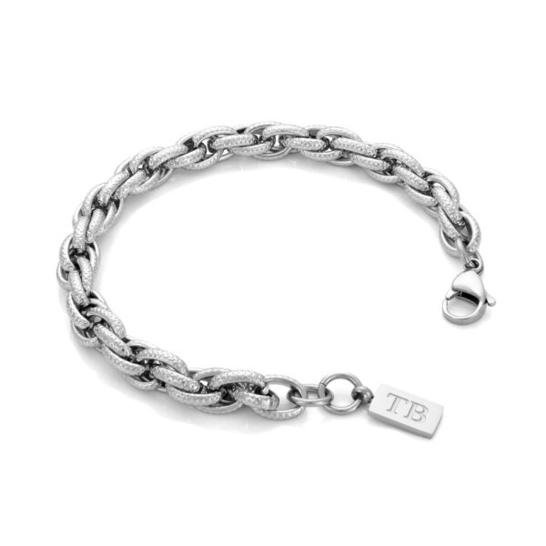 Pulsera de acero inoxidable para hombre estilo cadena de Twobrothers con muchos detalles. Pulsera Inglewood