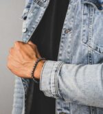 Pulsera hombre Salinas, en color oscurecida, en acero inoxidable ennegrecido, de la marca Twobrothers.