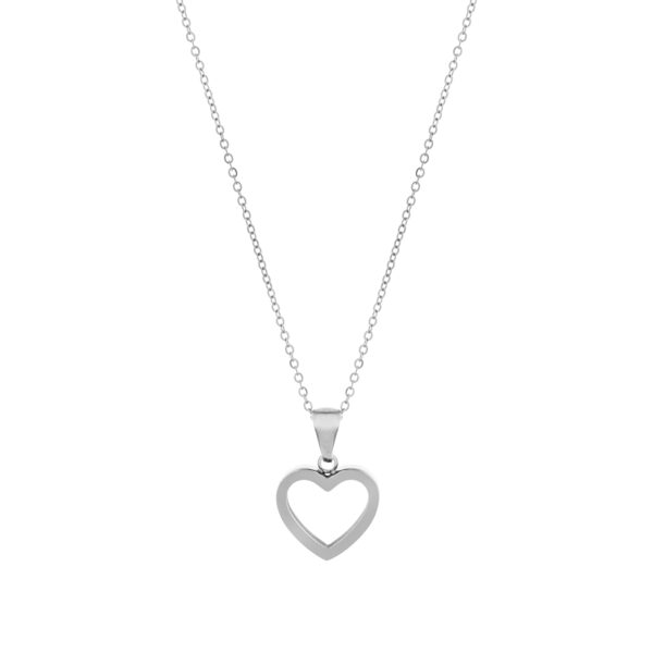 Collar Twobrothers Heart de acero inoxidable para mujer