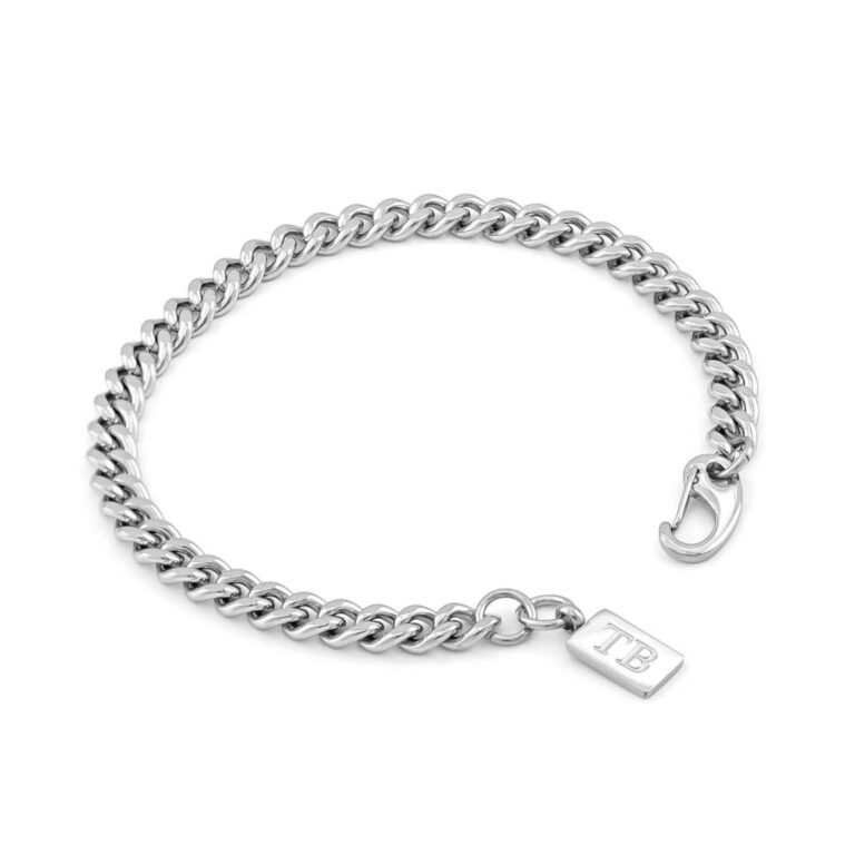 Pulsera hombre Jasper, en color plata, en acero inoxidable, en la marca Twobrothers.