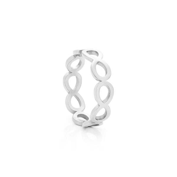 Anillo de acero inoxidable para mujer con formas infinitas - anillo de la marca portuguesa Twobrothers - Anillo Medley - Anillo discreto y elegante para mujer