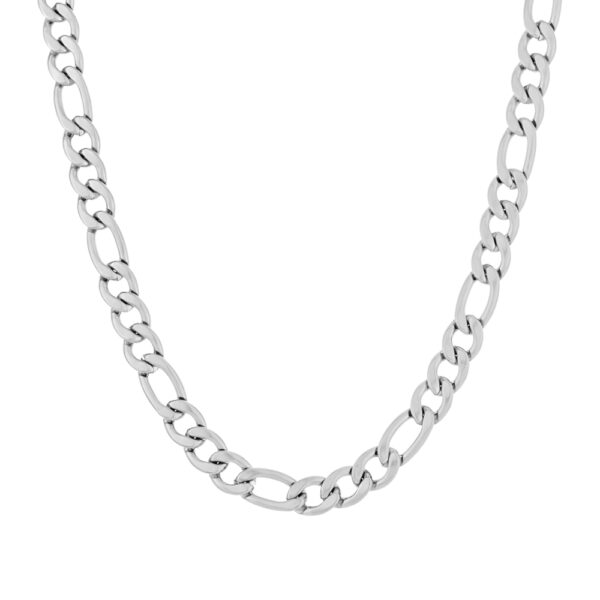 Collar hombre, de color plata, con una gruesa cadena, en acero inoxidable, de la marca Twobrothers