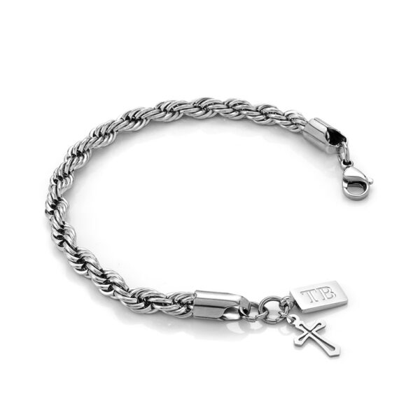 Pulsera de acero inoxidable para hombre -Pulsera cruzada para hombre - Marca portuguesa -Twobrothers - Pulsera Webster - Pulseras para hombre con estilo - Pulseras de acero inoxidable para hombre