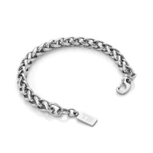 Pulsera hombre Parkland, en color plata, en la marca Twobrothers.