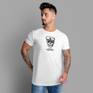 Camiseta de hombre en algodón Regular Fit - Twobrothers Captain - Delantero