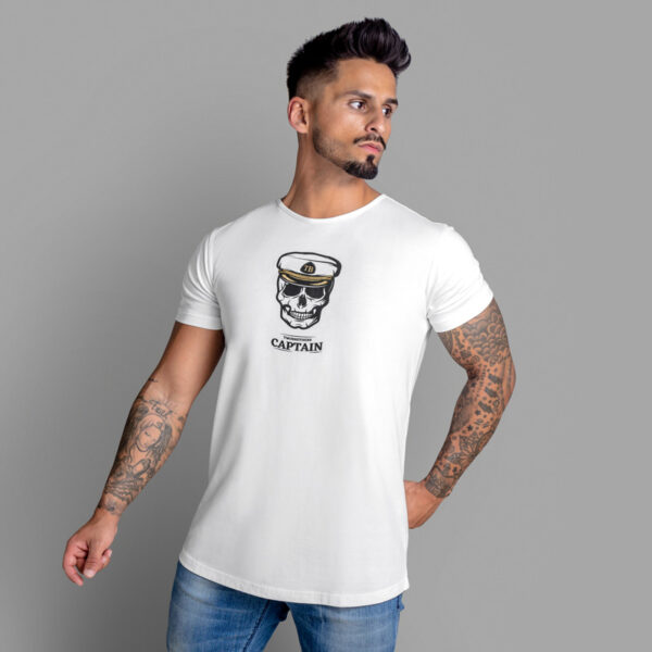 Camiseta de hombre en algodón Regular Fit - Twobrothers Captain - Side