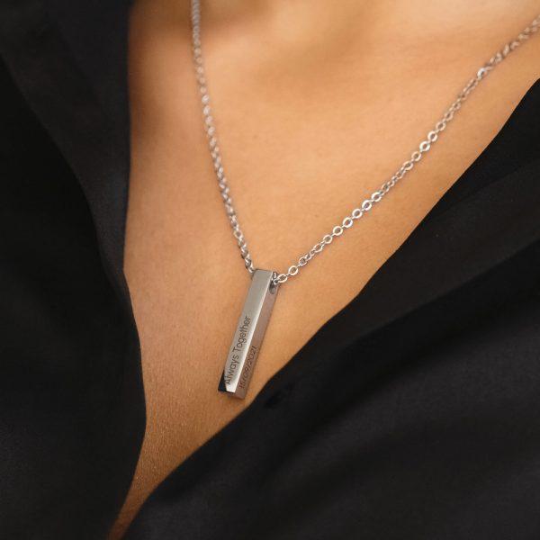 Twobrothers - Collar Bahia con personalización - Collar personalizado de acero inoxidable - Grabado personalizado para collar