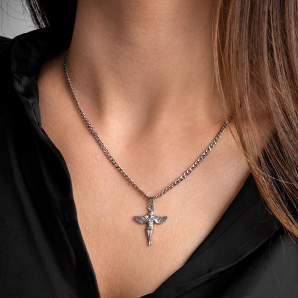 Collar de mujer de acero inoxidable - Collar Angel de acero inoxidable - Collar Twobrothers Sardinia - Collar de mujer con Angel