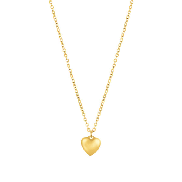 Collar de oro con corazón para mujer en acero inoxidable - Twobrothers Collar de oro Bári