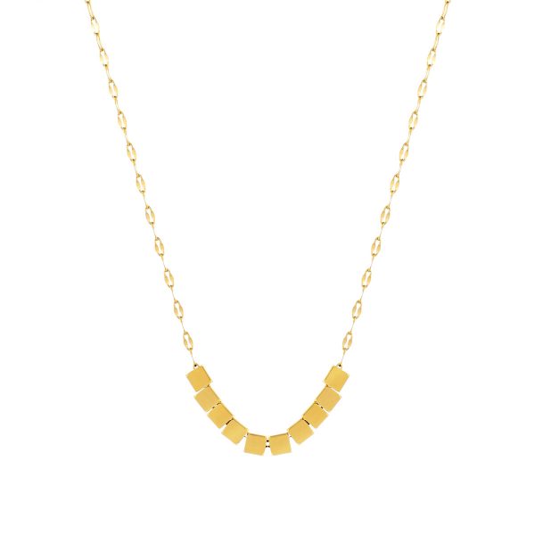 Collar Laurel Gold para mujer en acero inoxidable chapado en oro para una elegancia extrema de la marca Twobrothers.