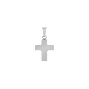 Colgante Burnet, en forma de cruz, en color plata, en acero inoxidable, de la marca Twobrothers.