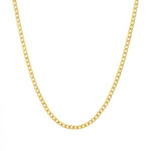 Collar Clayton Gold en acero inoxidable chapado en oro estilo cadena discreta para hombre producido por la marca portuguesa Twobrothers.