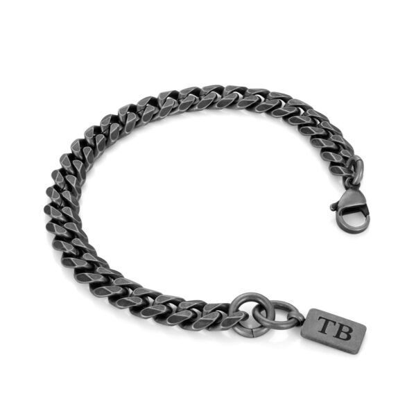 Pulsera Morris de hombre en acero inoxidable ennegrecido o pavonado de la marca portuguesa Twobrothers.