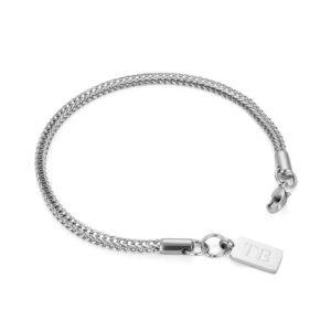 Pulsera hombre Argo, en color plata, en acero inoxidable, en la marca Twobrothers.