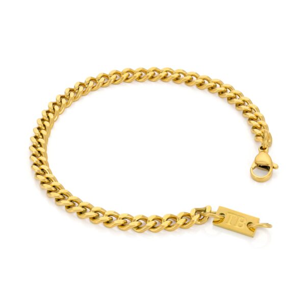 Pulsera Danville Gold de hombre de acero inoxidable en color dorado por Twobrothers.