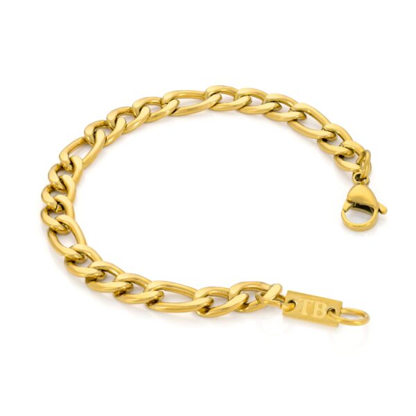 Pulsera Fulton Gold para hombre de acero inoxidable en color dorado, de Twobrothers.