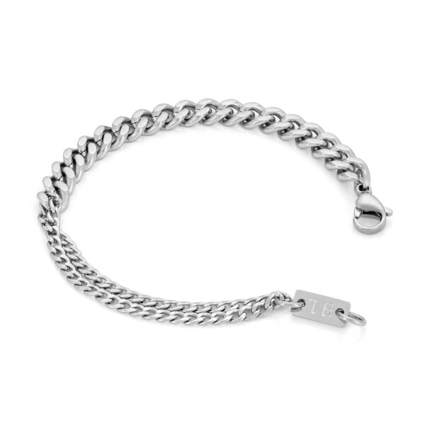 Pulsera Suffolk de acero inoxidable para hombre, con una combinación de dos cadenas de la marca Twobrothers.