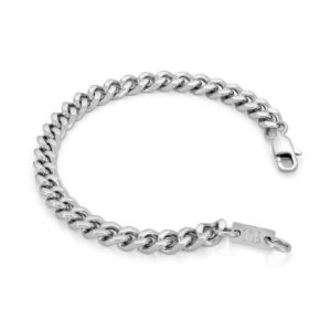 Pulsera hombre Alpine en color plata en acero inoxidable pulido, en la marca Twobrothers