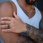 Pulsera hombre Los Angeles, en color oscurecida, en acero inoxidable ennegrecido, de la marca Twobrothers.