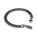 Pulsera hombre Los Angeles, en color oscurecida, en acero inoxidable ennegrecido, de la marca Twobrothers.