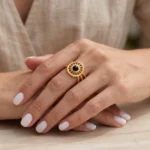 Anillo Mujer Dorado Ella Gold-Black - Imagen 4