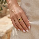 Anillo Mujer Dorado Ella Gold-Black - Imagen 2