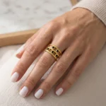 Anillo Mujer Dorado Elyna - Imagen 2