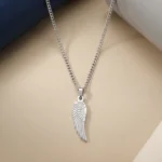 collar para hombre en acero inoxidable, con colgante ala eagle