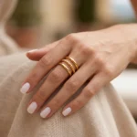 Anillo Mujer Triple Dorado - Imagen 2