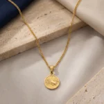 Collar Hombre Dorado con Medalla Auburn - Imagen 5