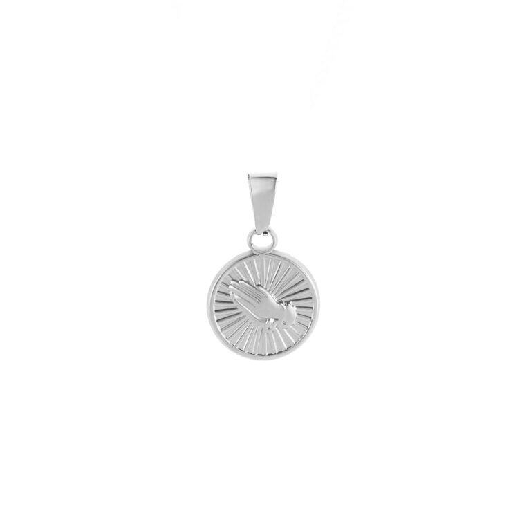 Colgante en medalla Auburn, en color plata, en acero inoxidable, de la marca Twobrothers.