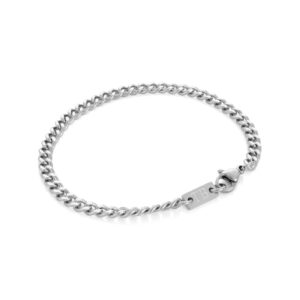 Pulsera hombre Bristol en color plata, acero inoxidable de la marca Twobrothers