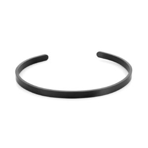 Pulsera hombre esclava fina negra, en acero inoxidable oscurecido, de la marca Twobrothers