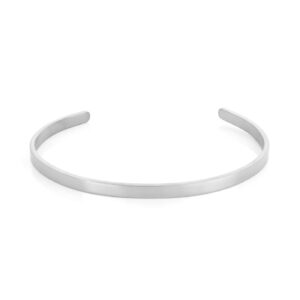 Pulsera Hombre Esclava Fina,en acero inoxidable en color plata, resistente al agua de la marca Twobrothers