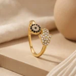 Anillo Mujer Dorado Mano de Fátima - Imagen 4