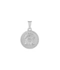 Colgante de Medalla Plateada Damascus, con el rostro de Jesucristo, para Collar Plateado en acero inoxidable