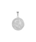 Colgante de Medalla Plateada Renton, con un diseño representativo de una moneda de la época romana, para Collar Plateado en acero inoxidable