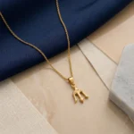 Collar Hombre Dorado Poseidón Tridente - Imagen 4