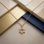 Collar Hombre Dorado Estrella de David - Imagen 4