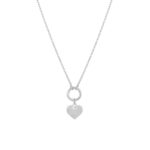 Collar de mujer de acero inoxidable con colgante de corazón.
