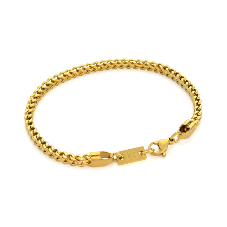 Pulsera de hombre Naples de acero dorado