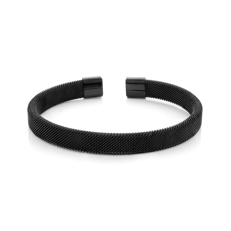 Pulsera Manalapan de acero inoxidable con diseño de malla, talla única para la muñeca, producida por la marca Twobrothers.