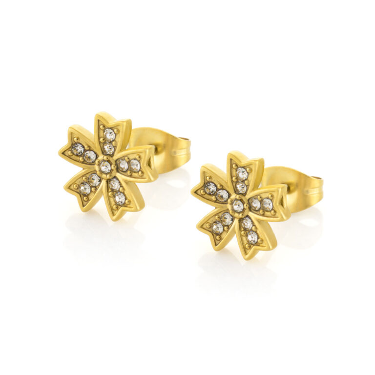 Pendiente Mujer Daisy Dorado con Brillante