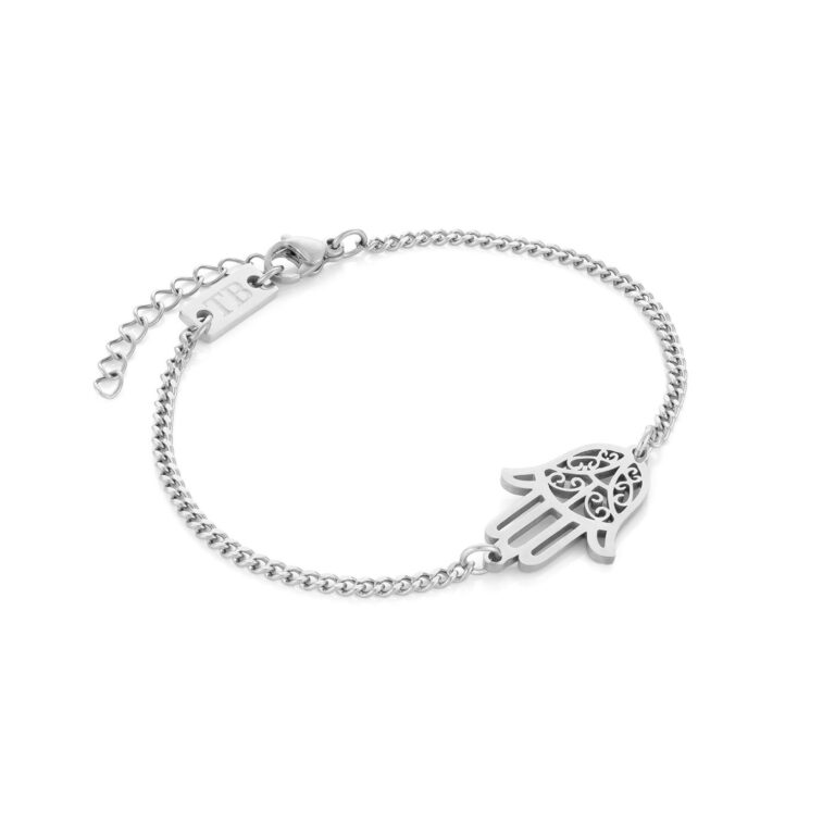 Pulsera Mujer Plateada Mano de Fátima