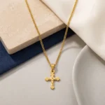 Collar Hombre Dorado Cruz Columbia - Imagen 4