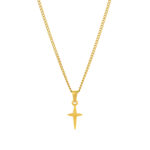 collar para hombre dorado con cruz clermont