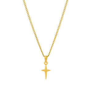 collar para hombre dorado con cruz clermont